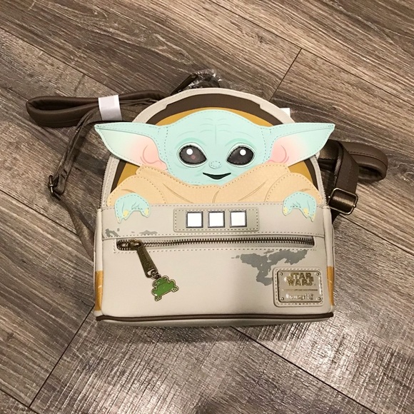 Loungefly Bags Nwt Loungefly Star Wars Baby Yoda Backpack Double